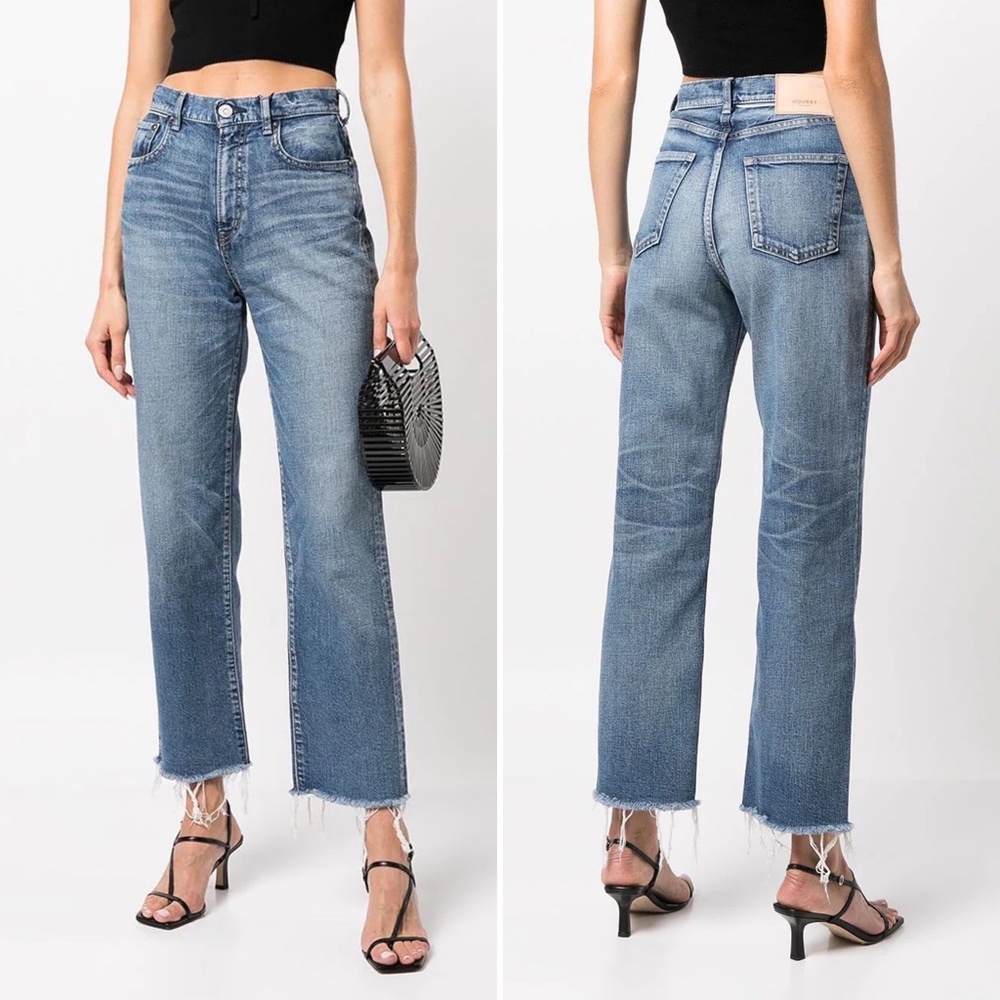 ✨NWT✨ MOUSSY Evelyn Cropped Straight-Hi in Blue Sz 30